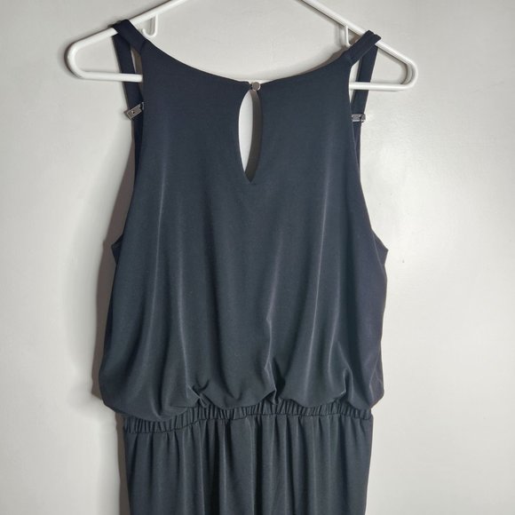 Calvin Klein Cowl Neck Wide Leg Black Jumpsuit, Size 8 - Picture 5 of 10